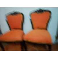 4.sillas Madera,  Recién Tapizadas, segunda mano  Chile 