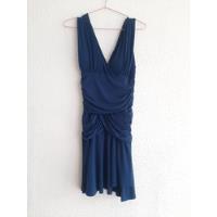 Vestido De Fiesta, Color Azul Marino, Talla M/s (elasticado), usado segunda mano  Chile 