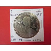 Medalla Islas Marshall 5 Dolares Hombre En La Luna Año 1989 segunda mano  Chile 