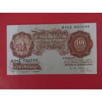 Gran Antiguo Billete Banco Inglaterra 10 Shillings Año 1948  segunda mano  Chile 