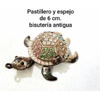 Colgante Antiguo Bisuteria Forma De Tortuga C/espejo 6 Cm. , usado segunda mano  Chile 