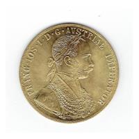 Moneda Del Imperio Austro-húngaro, 1915, 4 Coronas.  Jp segunda mano  Chile 