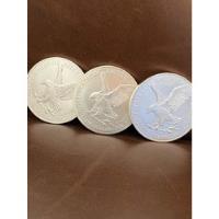 3 Monedas Plata (99,9%), Una Onza C/u, American Eagle segunda mano  Santiago