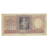 Billete De Argentina, 1 Peso, 1947.  Jp segunda mano  Chile 