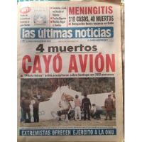 Diario Las Últimas Noticias Agosto 1993 Cayó Avión 4 Mu(d85 segunda mano  Chile 