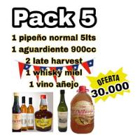Pack Fiestas Patrias Chicha ,vino Pipeño,aguardiente ,whisky segunda mano  Quinta Normal