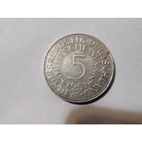 Moneda Alemania 5 Mark 1951 Plata En 0.625 (x1608  segunda mano  Chile 