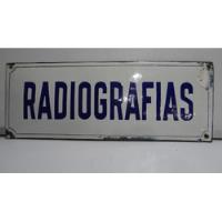 Usado, Letrero Cartel Antiguo Enlozado,radiografias. segunda mano  Chile 