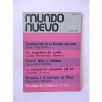 Revista Mundo Nuevo 1967 N° 12 Sartre Alegría segunda mano  Chile 