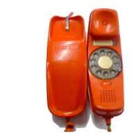 Telefono De Disco Itt, Estilo Gondola, Color Naranjo Años 70 segunda mano  La Granja