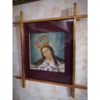 Usado, Cuadro Antiguo Pintura Óleo En Tela Virgen De Las Mercedes  segunda mano  Chile 