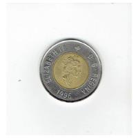 Moneda De Canadá, 2 Dólares, 1996, Bimetálica. Jp segunda mano  Chile 