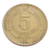 Moneda Coleccionable 5 Centésimos Año 1966 República Chile, usado segunda mano  Chile 