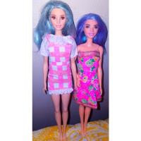 Barbie Fashionistas Lote 2 Muñecas Cabello Azul Y Celeste segunda mano  Chile 
