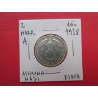 Usado, Moneda Alemania Nazi 2 Mark Plata 2 Guerra Año 1938 segunda mano  Chile 