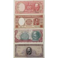 4 Billetes Chile Diferentes Epocas Vf+(bb8, usado segunda mano  Chile 
