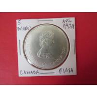 Moneda Canada 5 Dolares Reina Isabel Plata Año 1974 Unc segunda mano  Chile 