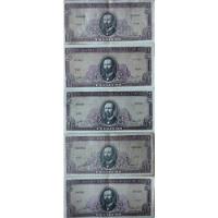 5 Billetes De 1 Escudo Massad Ibañez  Distinta Serie (bb71 segunda mano  Chile 
