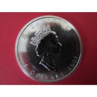 Moneda Canada 5 Dolares Reina Isabel Plata Año 2001 Unc segunda mano  Chile 