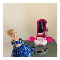 Pack De Jugetes Barbie: Peluquería + Tobogán! segunda mano  Chile 