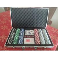 Set Kit Juego Poker Con Maleta 300 Fichas, usado segunda mano  Providencia