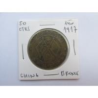 Antigua Moneda China 50 Ctvs Bronce Año 1917 Muy Escasa segunda mano  Chile 
