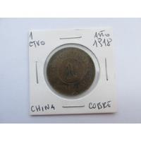 Antigua Moneda China 1 Ctvo Cobre Año 1918 Muy Escasa segunda mano  Chile 
