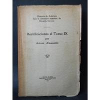 Rectificaciones Al Tomo 9 Arturo Alessandri Historia 1941 segunda mano  Chile 