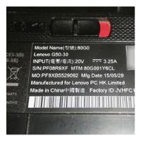 Jack Power Bisagras Ventilador Placa Teclado Lenovo G50-30 segunda mano  Chile 