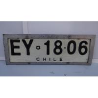 Placa Patente Antigua Chilena, Remolque Enmarcada. segunda mano  Chile 
