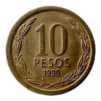 Moneda 10 Pesos 1990 Ángel Chile Colección, usado segunda mano  Chile 