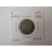 Gran Moneda Chile 2 Reales Rompiendo Cadenas Plata  1846, usado segunda mano  Chile 