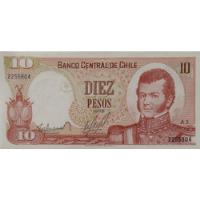 Usado, Billete Chile 10 Pesos 1975 Barahona Molina (bb158 segunda mano  Chile 