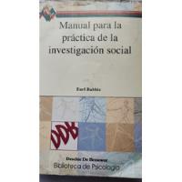 Manual Para La Practica De La Investigacion Social. segunda mano  Chile 
