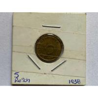 Moneda 5 Pfennig 1938 Alemania segunda mano  Chile 