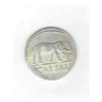 Moneda Romana Siglo I Ac. Denario Julio César. (repro).  Jp, usado segunda mano  Chile 