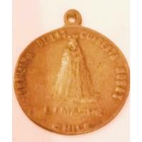 Medalla Religiosa Antigua De La Virgen Purísima (limache)  segunda mano  Chile 