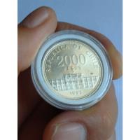Antique, Moneda De Colección, 2000 Pesos Plata Chile. segunda mano  Chile 