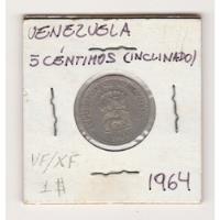 Moneda Venezuela 5 Céntimos 1964 Vf/xf Error Inclinación segunda mano  Chile 