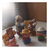 Little People. 6 Figuritas, Autito, Patineta Y Auto. $11000 segunda mano  Chile 