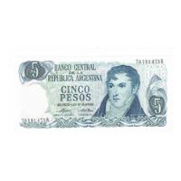 Billete De Argentina, 5 Pesos, Unc.  Jp segunda mano  Chile 