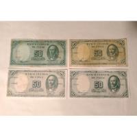 Lote 4 Billetes Chile/50 Pesos Reverso Antiguo Y Otros B2 segunda mano  Chile 