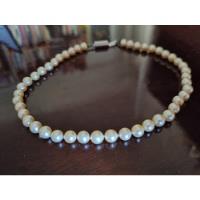 Collar Y Pulsera Perlas Cultivada 6m 38/18cm Broches Oro Bri, usado segunda mano  Chile 