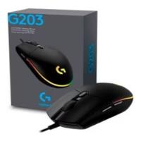 Mouse Gamer Logitech New G203 Lightsync Rgb Color Negro, usado segunda mano  Chile 