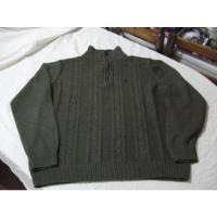 Sweater Medio Cierre U.s.polo Assn. Talla L  Color Verde segunda mano  Chile 