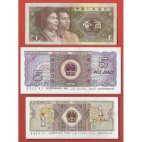 3 Billetes De China: 1, 1 Y 5 Jiao 1980 Vf-xf+ C904 segunda mano  Chile 